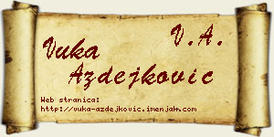 Vuka Azdejković vizit kartica